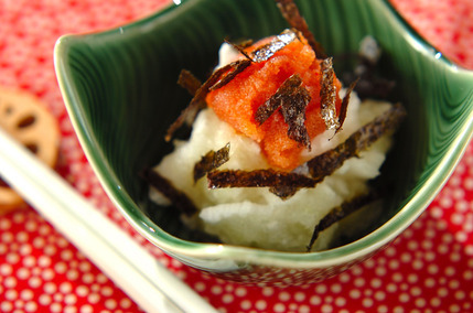 長芋の明太子おろしのせ