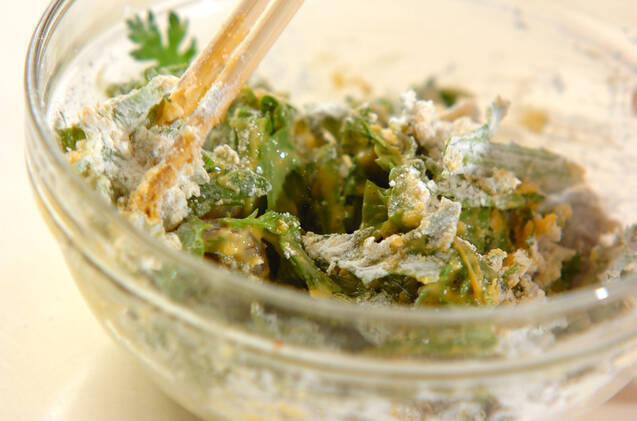 エビと春菊のかき揚げの作り方の手順6