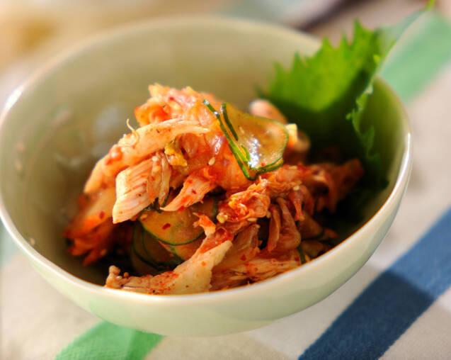 ささ身のキムチ和え