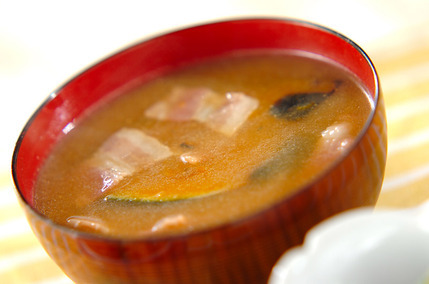 焼きカボチャのみそ汁