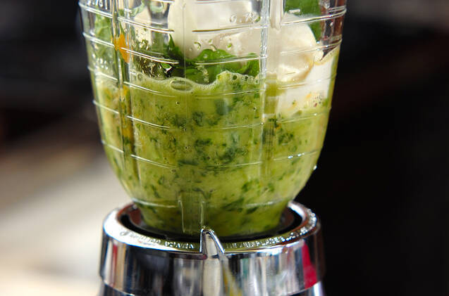 小松菜×みかんドリンクの作り方の手順3