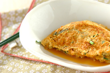 ニラたっぷりオムレツ