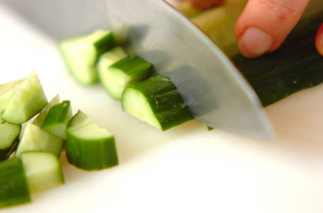 ミックスビーンズのカッテージチーズ和えの作り方の手順1