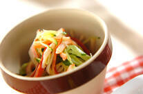 カニカマのショウガ酢和え