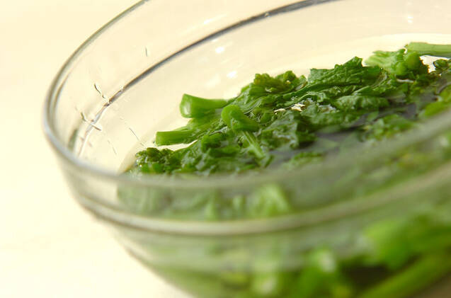 菜の花のからしマヨ和えの作り方の手順3