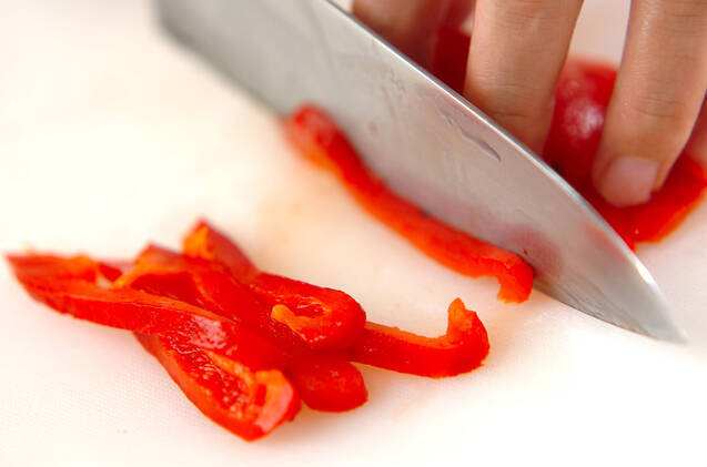 焼きパプリカのゴママリネの作り方の手順1