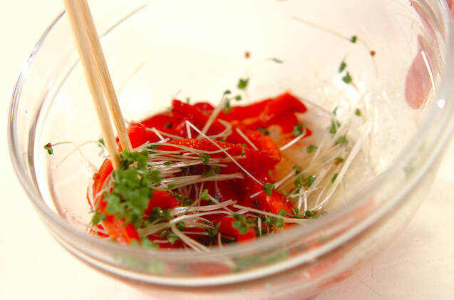 焼きパプリカのゴママリネの作り方の手順4