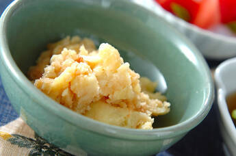 つぶしジャガイモの明太子和え