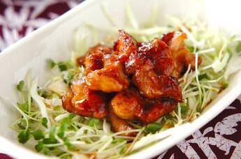 鶏のつるりんショウガ焼き