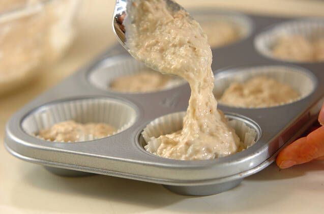 バナナ＆グラノーラマフィンの作り方の手順5