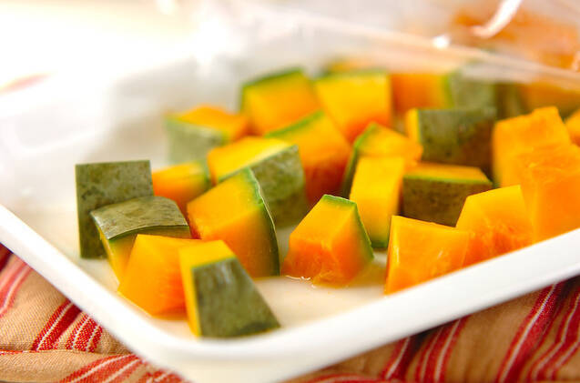 カボチャとハムのサラダの作り方の手順4