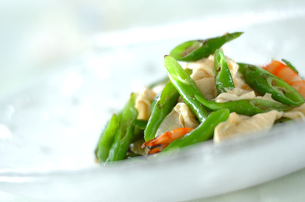 伏見とうがらし・湯葉とエビのからし和え