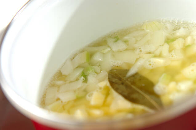 お好み野菜で！べジミルクスープの作り方の手順2