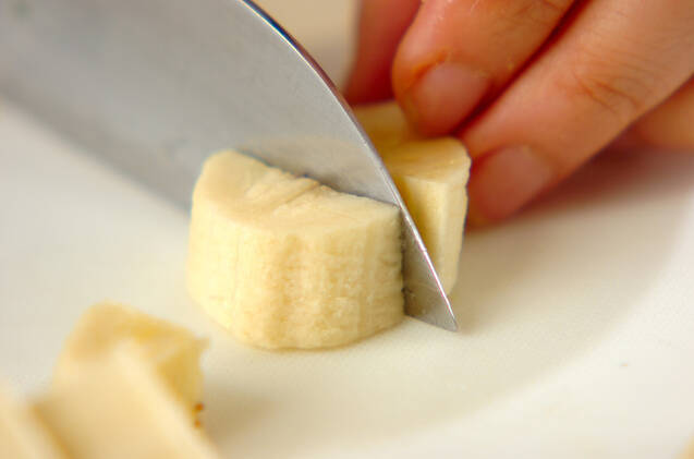 バナナ入り抹茶カンの作り方の手順2