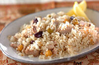 クミン入りココナッツチキンライス