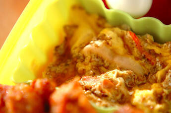 レンジで中華風カニ卵