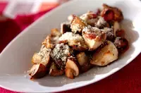 キノコのアンチョビ炒め