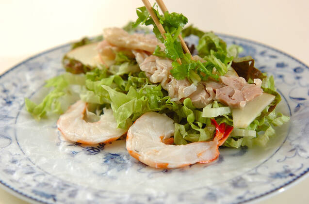 ゆで鶏の生春巻きの作り方の手順7