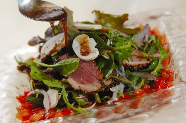 合鴨とバルサミコのサラダの作り方の手順4