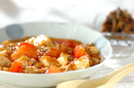 トマト入りマーボー豆腐