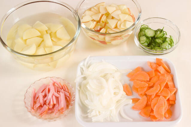 シャッキリポテトサラダの作り方の手順1