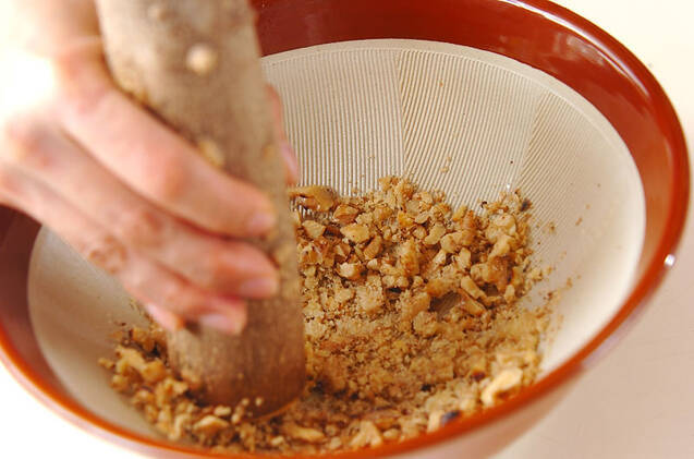 レンコンのクルミ和えの作り方の手順3