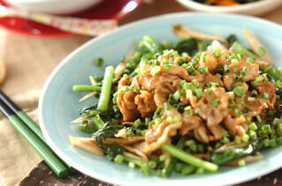 薄切り豚肉のマヨ炒め