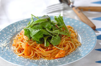 白身魚のトマトパスタ