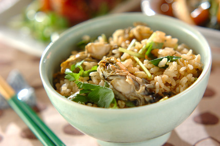 カキの炊き込みご飯