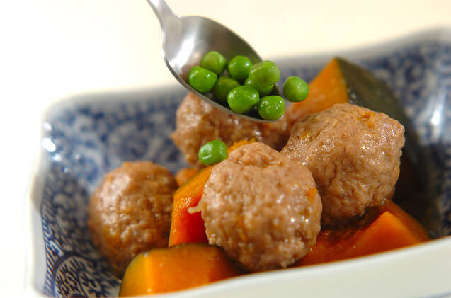 カボチャと肉団子の煮物の作り方の手順6