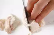 レンジ蒸し鶏冷麺の下準備1