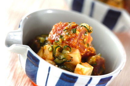 マグロのネギみそ和え