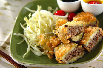 ナスのはさみ揚げ