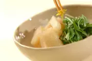 長芋と水菜のサッと煮の作り方2