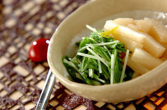 長芋と水菜のサッと煮