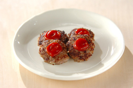 新玉ネギのプチハンバーグ