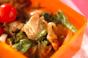 鶏もも肉と菜の花のマヨソース