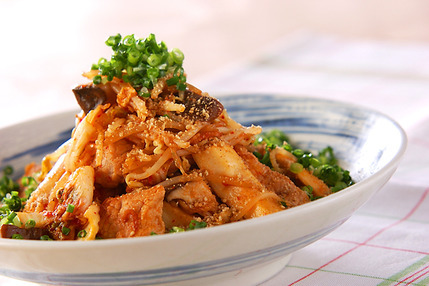 たっぷりモヤシのキムチ炒め