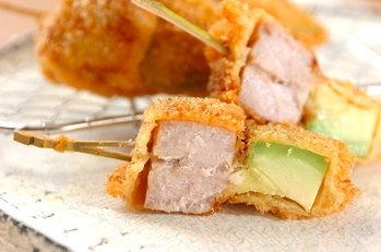 串カツ・マグロとアボカド