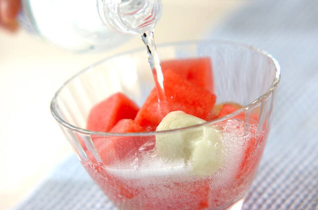 スイカのゼリージュースの作り方の手順3