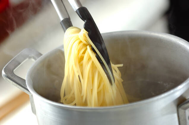 ホタテのクリームパスタの作り方の手順2