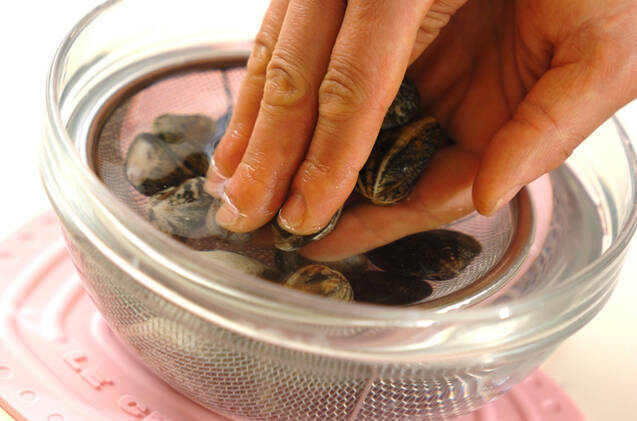 アサリ入り豆乳汁の作り方の手順1