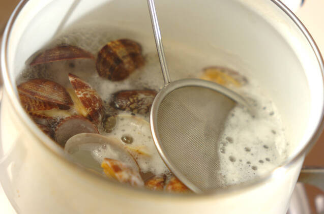 アサリ入り豆乳汁の作り方の手順2