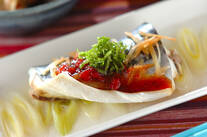 サワラの梅ショウガ蒸し