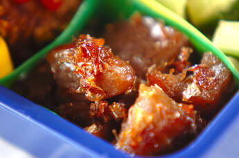 コンニャクのピリ辛おかか炒め