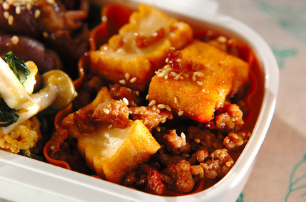 厚揚げのそぼろ煮