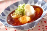 揚げ餅のあんかけ