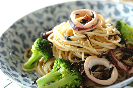 イカの梅風味パスタ