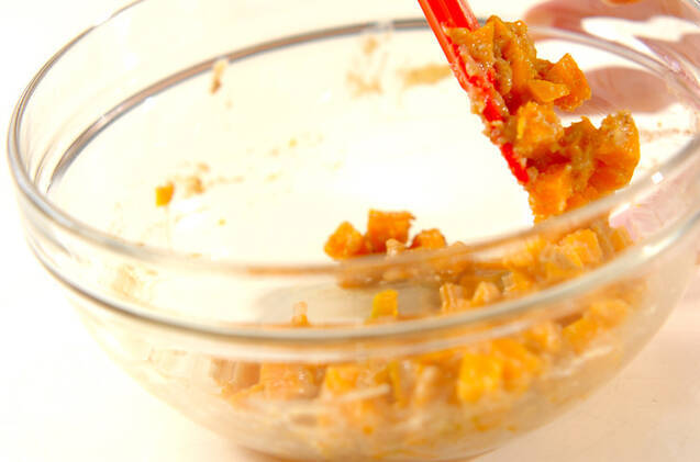 カボチャのゴマみそ和えの作り方の手順3