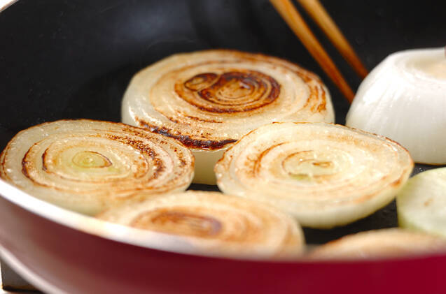 新玉ネギ焼きの作り方の手順2